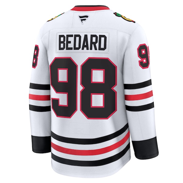 Connor Bedard Chicago Blackhawks  Away Premium Jersey - White/Red