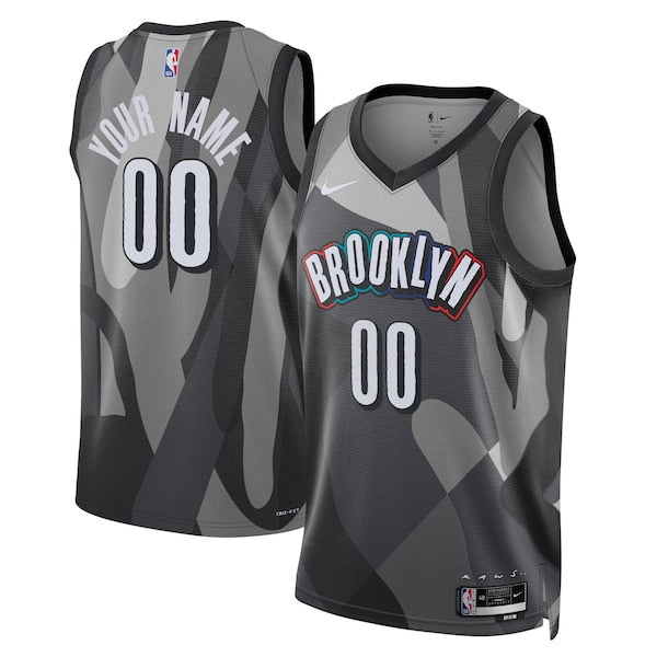 Brooklyn Nets Nike Unisex 2024/25 Custom Swingman Jersey - City Edition - Gray