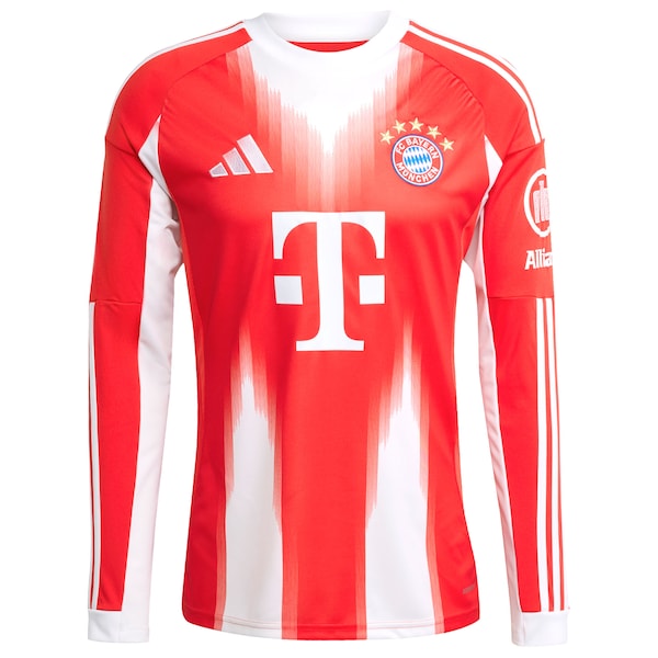 Jamal Musiala Bayern Munich adidas Home 2025/26 Replica Long Sleeve Player Jersey - Red