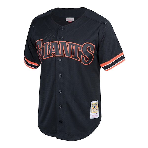 Will Clark San Francisco Giants  Cooperstown Collection Mesh Batting Practice Button-Up Jersey  - Black