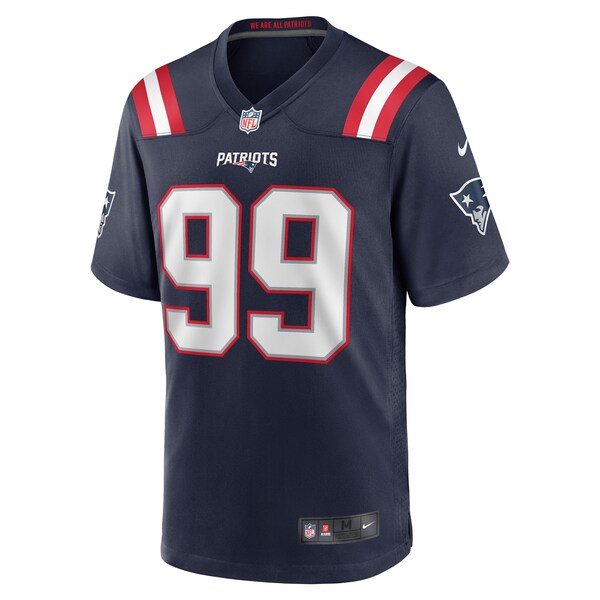 Keion White New England Patriots Nike Team Game Jersey -  Navy/Red/White