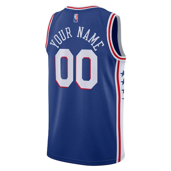 Philadelphia 76ers Nike 2021/22 Diamond Swingman Custom Jersey - Icon Edition - Royal