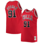 Dennis Rodman Chicago Bulls 1997/98 Big & Tall Hardwood Classics Swingman Jersey - Red