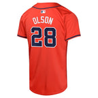 Matt Olson Atlanta Braves Nike Youth Alternate Limited Player Jersey - Red