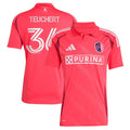 Cedric Teuchert St. Louis City SC adidas 2025 Forever CITY Red Replica Player Jersey - Pink