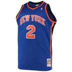 Larry Johnson New York Knicks 1998/99 Big & Tall Hardwood Classics Swingman Jersey - Blue