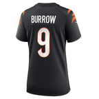 Joe Burrow Cincinnati Bengals Women's Nike Player Game Jersey - Black/Orange