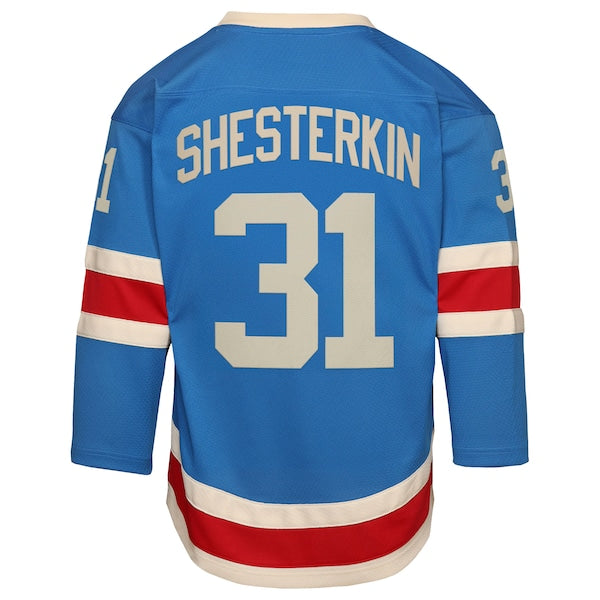 Igor Shesterkin New York Rangers Youth Centennial Replica Jersey - Blue