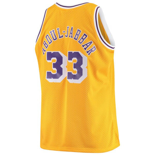 Kareem Abdul-Jabbar Los Angeles Lakers 1984/85 Big & Tall Hardwood Classics Swingman Jersey - Gold