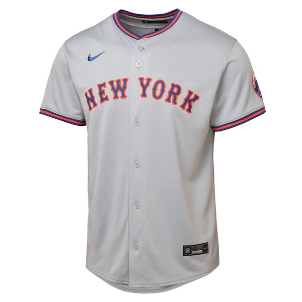 New York Mets Youth Road Limited Jersey - Gray/Royal