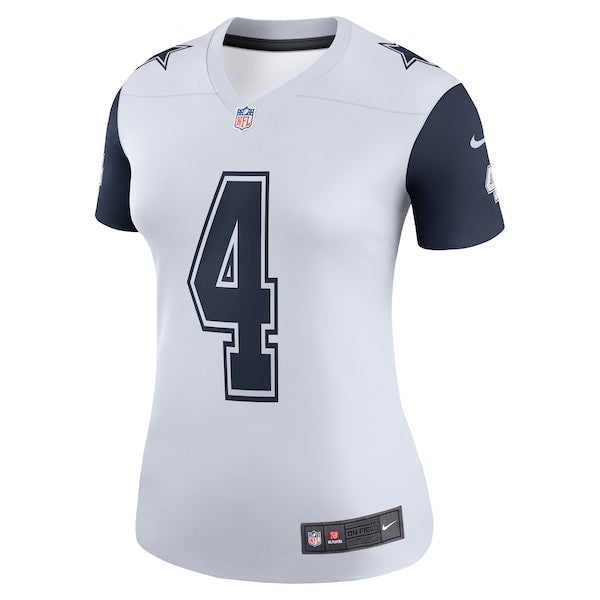 Dak Prescott Dallas Cowboys Nike Women's Color Rush Legend Player Jersey - White/Navy