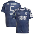 Jude Bellingham Los Merengues adidas Youth 2025/26 Away Replica Player Jersey - Blue/White