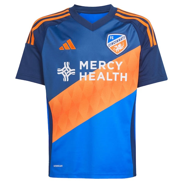 Matt Miazga FC Cincinnati adidas Youth 2025 Orange and Blue Legacy Kit Replica Player Jersey - Blue