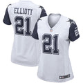 Ezekiel Elliott Dallas Cowboys Nike Women's Alternate Game Jersey - White/Navy