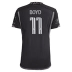 Tyler Boyd Nashville SC adidas 2024 Man In Black Kit Authentic Player Jersey - Black/Yellow