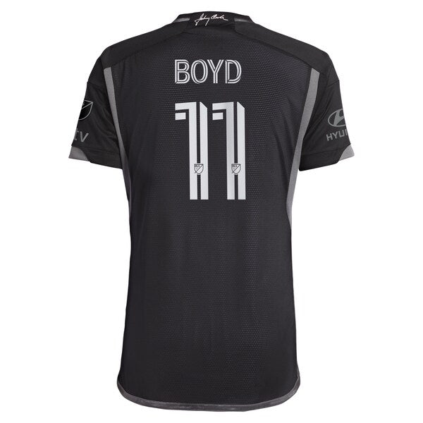 Tyler Boyd Nashville SC adidas 2024 Man In Black Kit Authentic Player Jersey - Black/Yellow