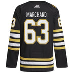 Brad Marchand Boston Bruins adidas  Primegreen Authentic Player Jersey - Black/White