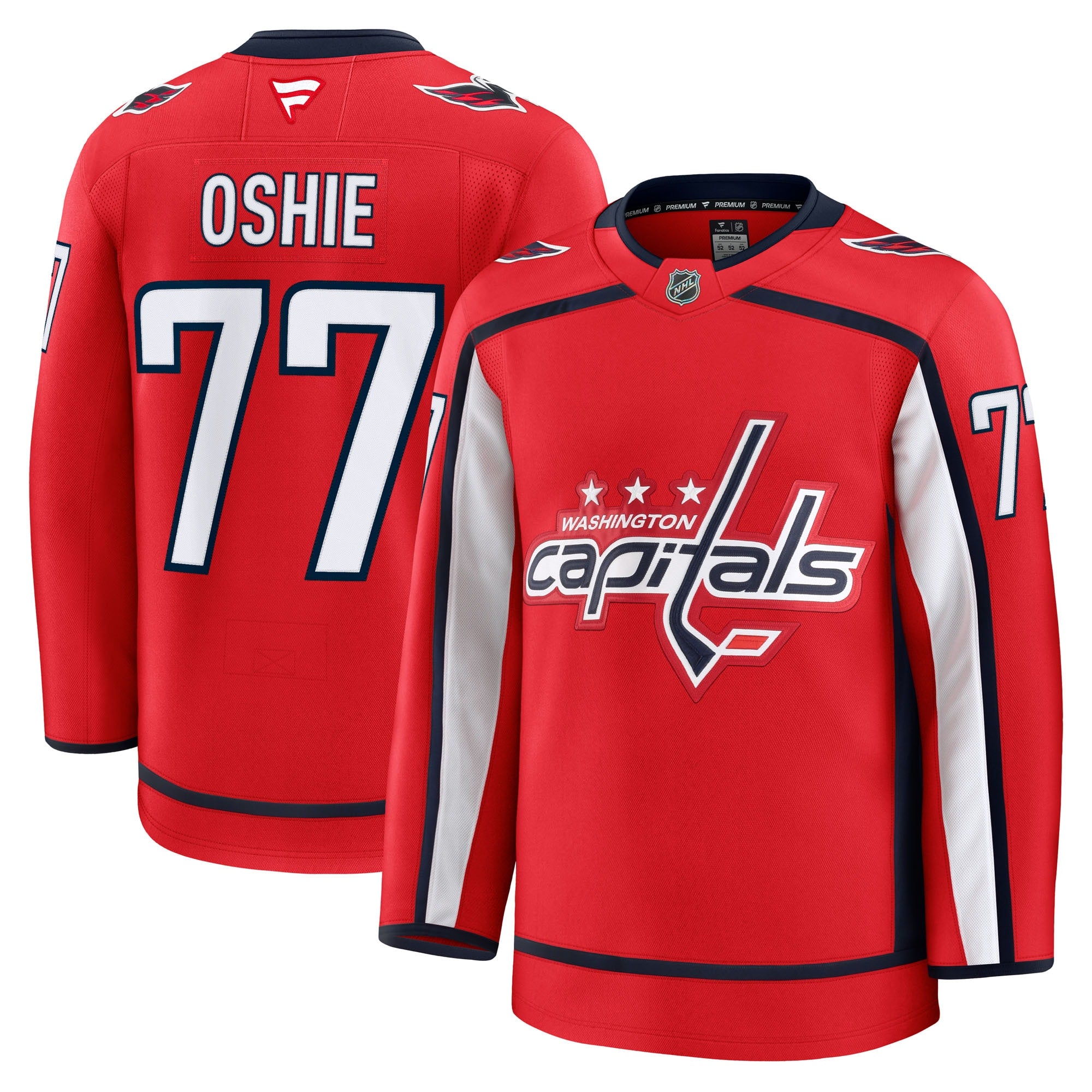 TJ Oshie Washington Capitals  Alternate 50th Anniversary Premium Jersey - Black/Red