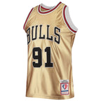 Dennis Rodman Chicago Bulls 75th Anniversary 1997/98 Hardwood Classics Swingman Jersey - Gold