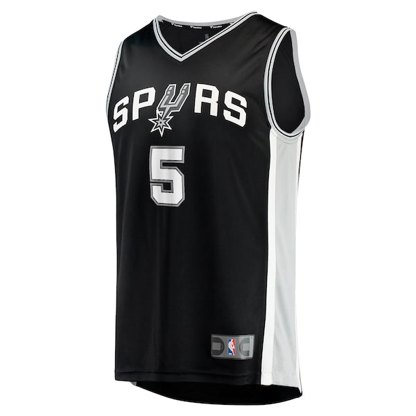 Stephon Castle San Antonio Spurs  Youth 2024 NBA Draft Fast Break Player Jersey - Icon Edition - Black