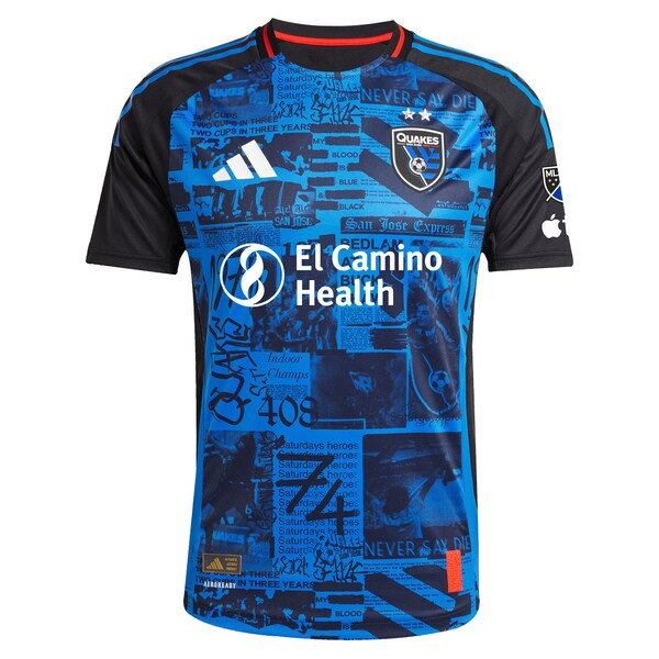 San Jose Earthquakes adidas 2025 Headliner Authentic Jersey - Black