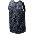 Allen Iverson Philadelphia 76ers Hardwood Classics 1997/98 Tie-Dye Swingman Jersey - Black