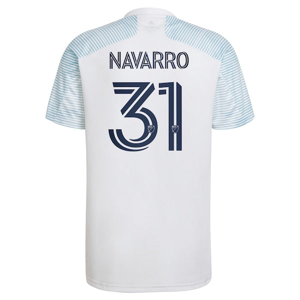 Miguel Navarro Chicago Fire adidas 2022 Lakefront Kit Replica Player Jersey - White