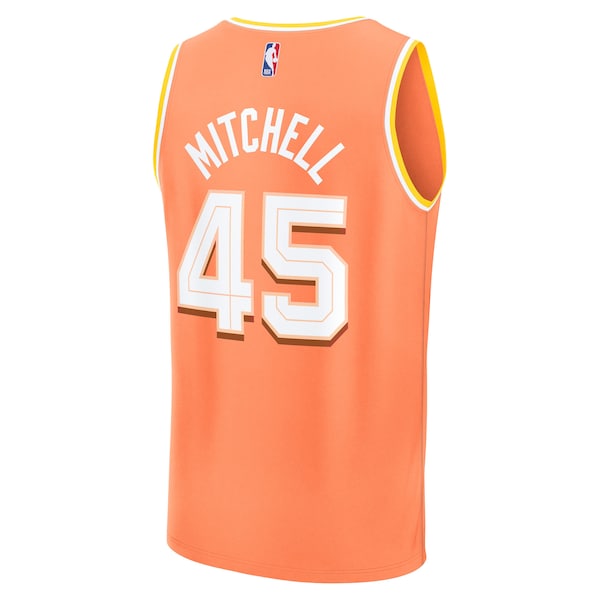 Donovan Mitchell Cleveland Cavaliers  Youth 2025/26 City Edition Fast Break Jersey - Orange