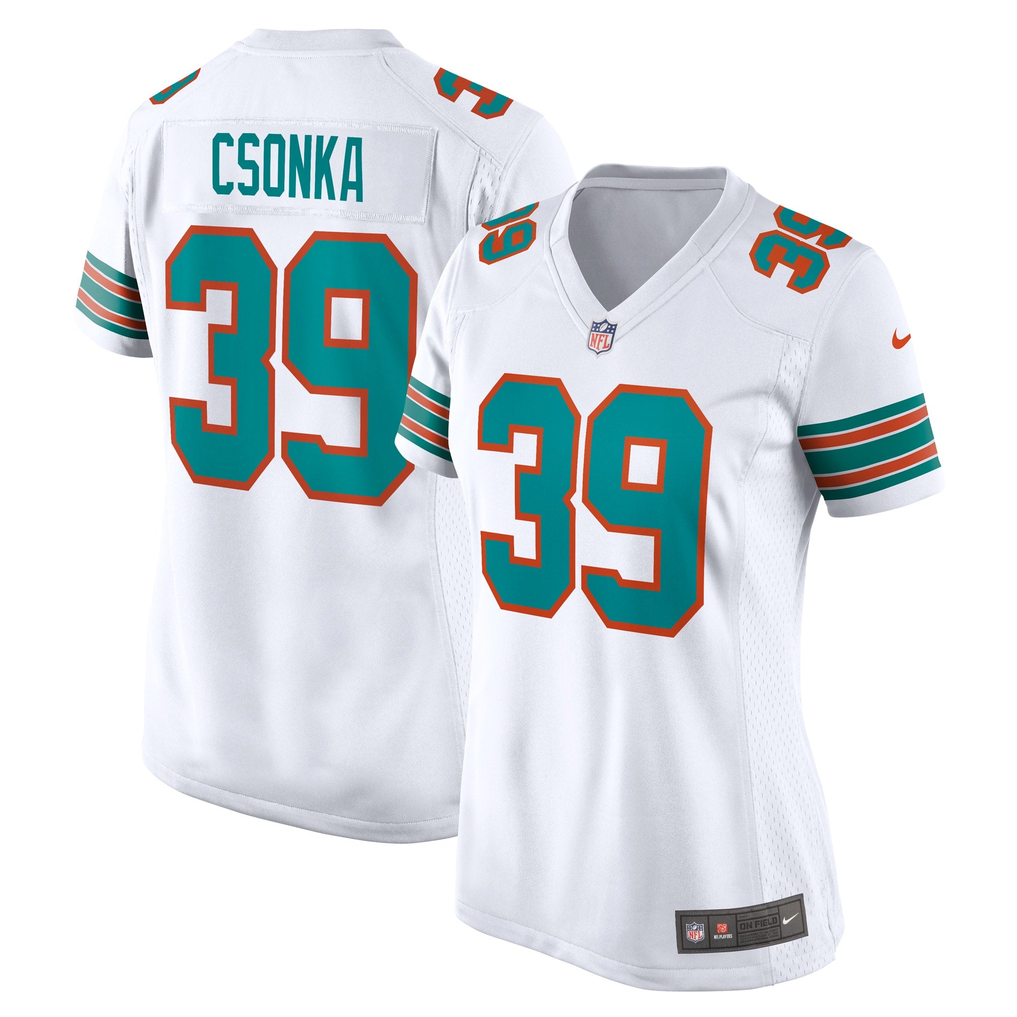 Larry Csonka Miami Dolphins Nike Women's Game Retired Player Jersey - Aqua/White