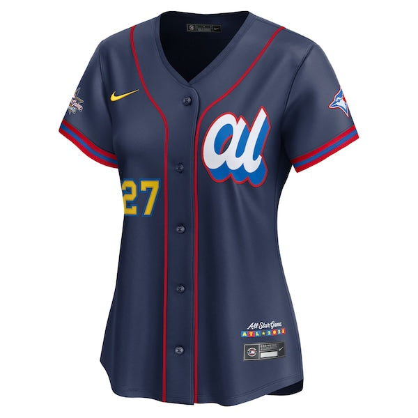 Vladimir Guerrero Jr. American League Nike Women's 2025 All-Star Edition Limited Player Jersey - Navy