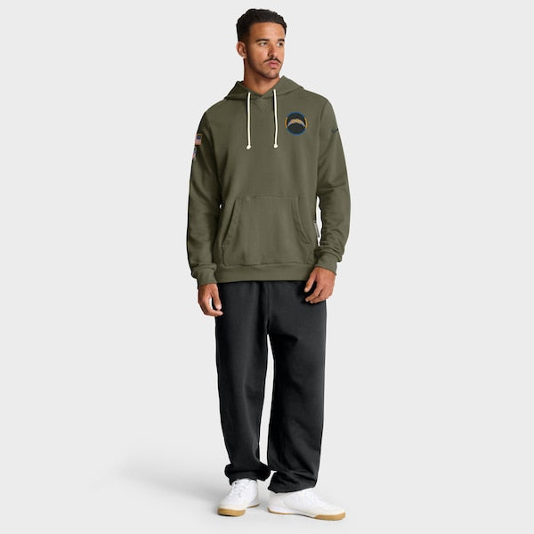 Los Angeles Chargers Nike 2025 Salute to Service Sideline Standard Issue Dri-FIT Hoodie - Olive