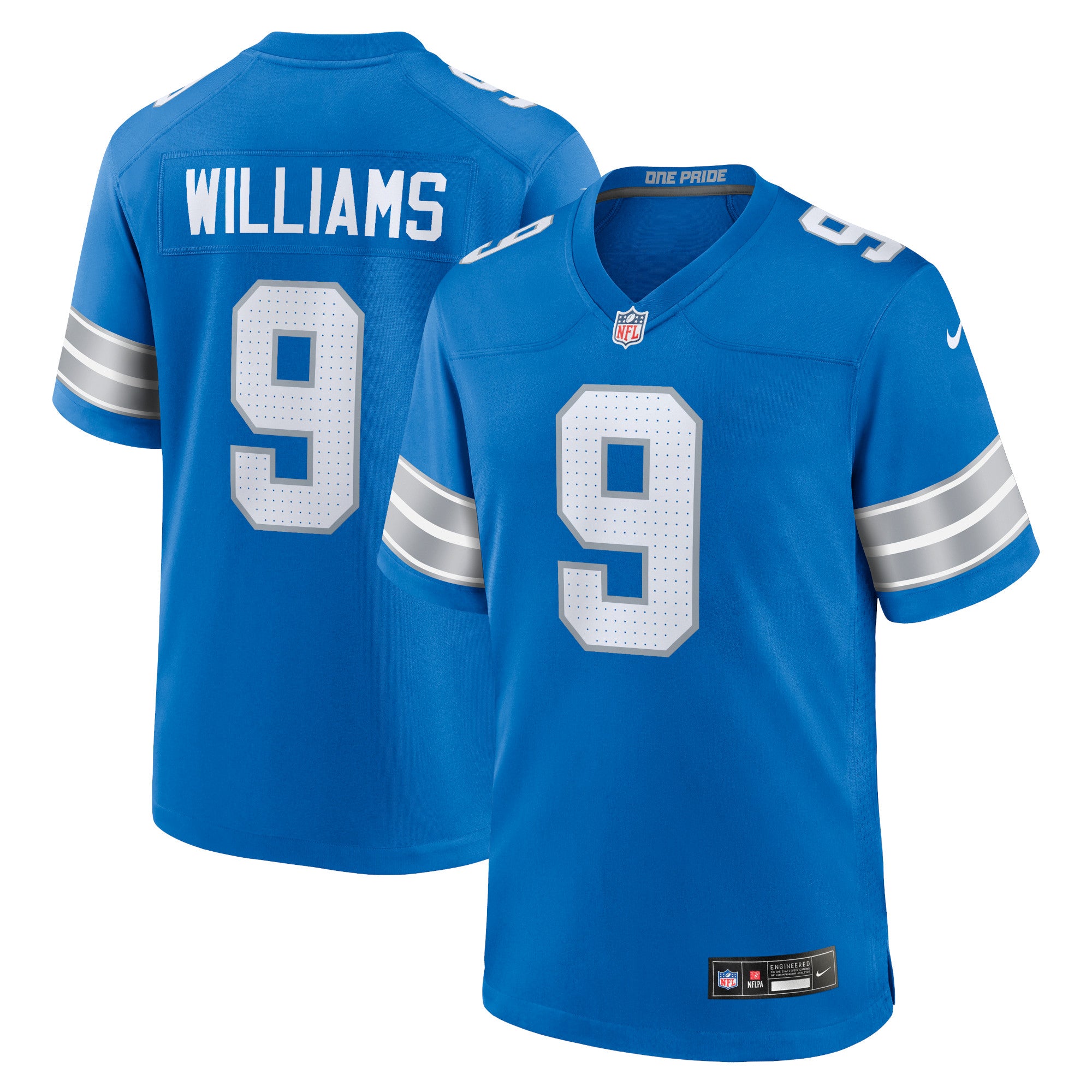 Jameson Williams Detroit Lions Nike White Game Jersey -  White/Blue