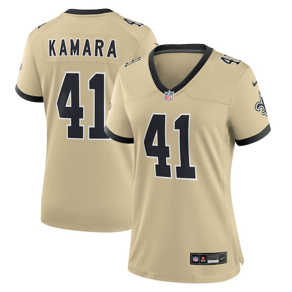 Alvin Kamara New Orleans Saints Nike Women's Gameday Golds Alternate Game Player Jersey - Gold/Black/White