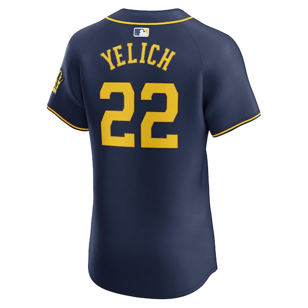 Christian Yelich Milwaukee Brewers Nike Alternate Home Elite Player Jersey - Navy