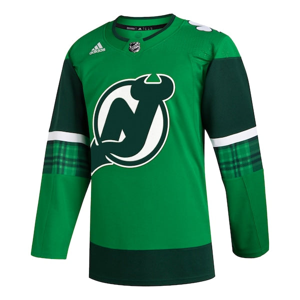 New Jersey Devils adidas 2023 St. Patrick's Day Primegreen Authentic Jersey - Kelly Green