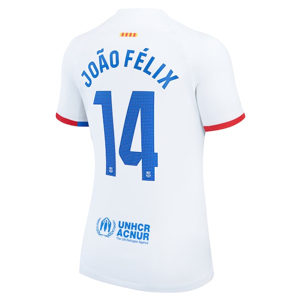 João Félix Barcelona Nike Women's 2023/24 Away Stadium Replica Player Jersey - White
