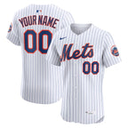 New York Mets Nike Home Elite Custom Jersey - White