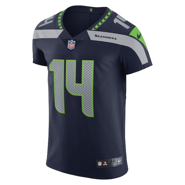 DK Metcalf Seattle Seahawks Nike Vapor Elite Player Jersey - College Navy/Neon Green