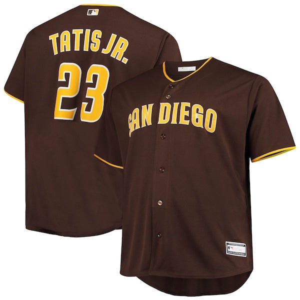 Fernando Tatis Jr. San Diego Padres Big & Tall Replica Player Jersey - Brown/Tan/White