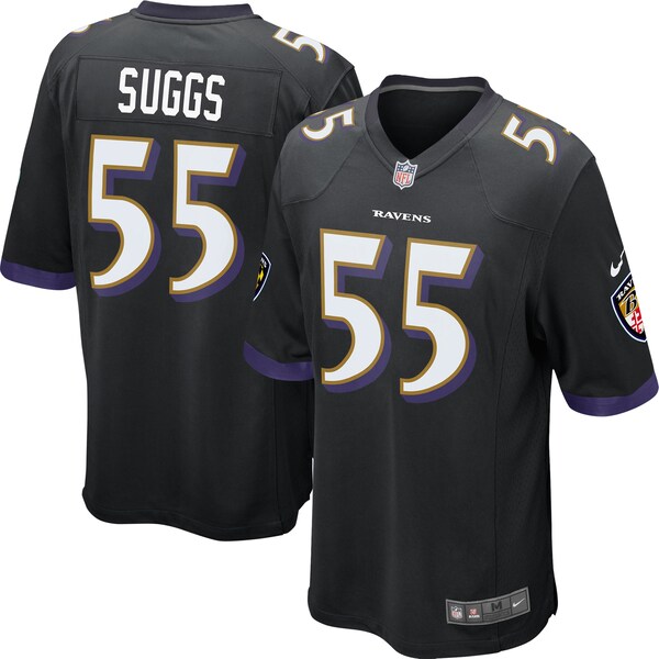 Youth Baltimore Ravens Terrell Suggs Nike Black Alternate Game Jersey