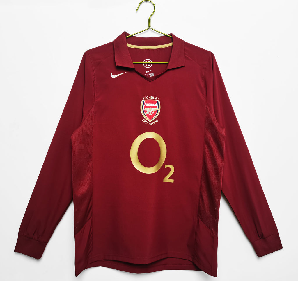 Arsenal Long Sleeve 2005-06 Home Vintage Jersey