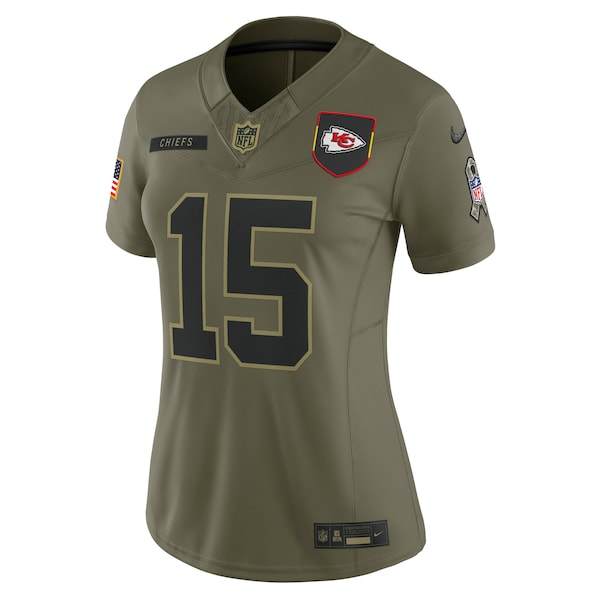 Patrick Mahomes Kansas City Chiefs Nike Women's 2025 Salute to Service Limited Jersey - Olive
