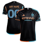 New York City FC adidas 2024 24/7 Kit Authentic Custom Jersey – Black