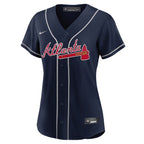 Women's Atlanta Braves Nike Navy Alternate Replica Team Jersey/White/Red