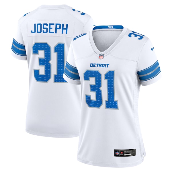Kerby Joseph Detroit Lions Nike Women's Game Jersey -  White/Blue