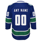 Vancouver Canucks Youth Premier Custom Jersey - Blue