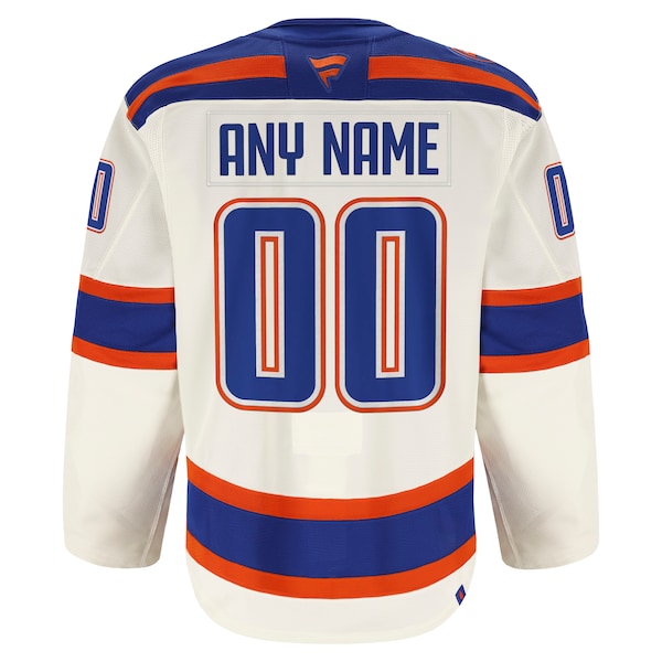 Edmonton Oilers  Alternate Authentic Pro Custom Jersey - Light Beige/Royal