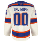 Edmonton Oilers  Alternate Authentic Pro Custom Jersey - Light Beige/Royal