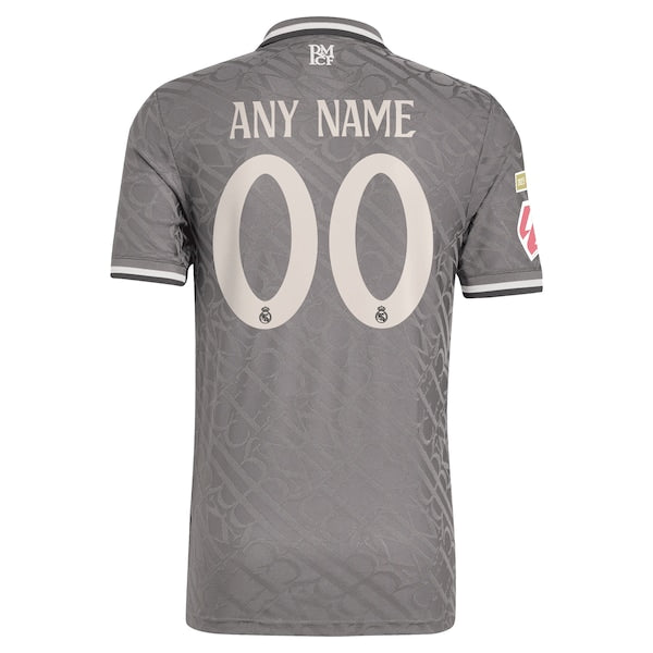 Los Merengues adidas Originals 2024/25 Third Authentic Custom Jersey - Charcoal