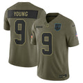 Bryce Young Carolina Panthers Nike 2025 Salute to Service Limited Jersey - Olive